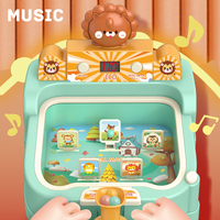 Günstige Weihnachten Desktop Flipper Shooting Scoring Spiel automat Cartoon Tier Kinder Kunststoff Brettspiel mit Musik