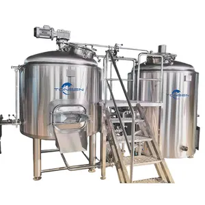 Turnkey industrial kombucha alcohol beer brewing equipment with installation service