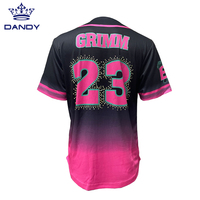 Maillot de baseball brodé par sublimation en polyester personnalisé vente en gros de t-shirts de baseball