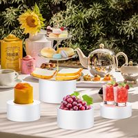 Ensemble de 8 supports de présentation en acrylique, nouveaux supports de buffet, fonds creux, 4 tailles différentes pour la présentation de desserts, bonbons, aliments sur table