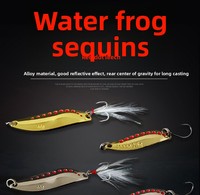 Vente en gros de leurres cuillères en alliage de zinc à motif point rouge pour Topmouth Culter, Largemouth Bass, Trout