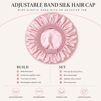 Bonnet de nuit pour cheveux avec bande élastique réglable 32x32cm Rose Lotus Eloria ZS2604 Quatre Saisons Fournisseur en gros OEM ODM