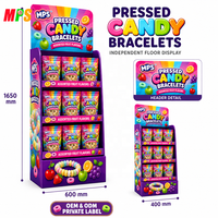 Bracelet de bonbons pressés MPS OEM - Faible teneur en sucre, saveur fruitée, multicolores