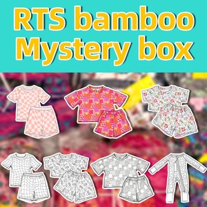 DH ODM bébé bambou Zippy boîte mystère fermeture éclair barboteuse Bundle Styles aléatoires prêt à expédier Logo personnalisé - Product Image 1