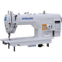 Machine à coudre à point droit à entraînement direct par ordinateur WD-9990-D3, machine à coudre à point plat, machine à coudre Usha et support de table de prix