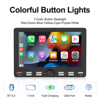 Carplay Android Auto Nouveau design Double Din 7 pouces Lecteur multimédia universel Mirror Link MP3/MP4 Stéréo de voiture Lecteur MP5