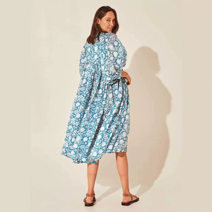 1016 viscose bouffée filles portent des robes longues femmes maxi décontracté dames vêtements floraux robe viscose été paisley week-end vacances - Product Image 3