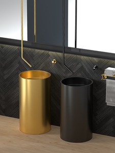 Lavabo Moderno HONGDEC a Colonna in <span class=keywords><strong>Acciaio</strong></span> Inox 304 Spazzolato per <span class=keywords><strong>Bagno</strong></span> - Product Image 3