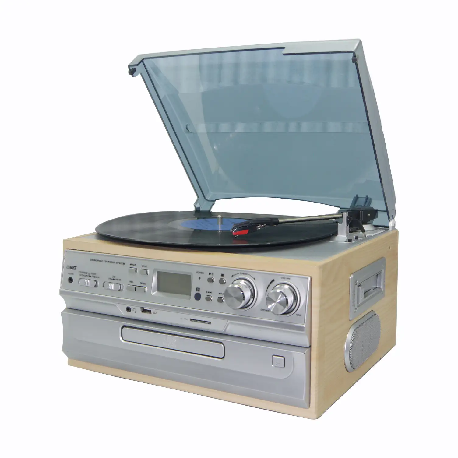 Fabrik neues Design Staubs chutz Player Grammophon Plattenspieler Schallplatten spieler mit Bluetooth-Lautsprecher