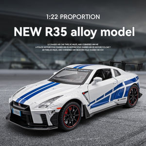 Nuevo Coche de Juguete de Metal Fundido a Presión, Escala 1:22, Modelo <span class=keywords><strong>GTR</strong></span> R35, con Sonido y Luz, para Coleccionar y Decorar, para Niños - Product Image 2