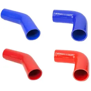 Silikons ch lauch 90 Grad Winkel ID64mm 2,5 "Zoll INTAKE INTER COOLER PIPE BLUE