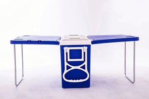 Multifunctional 28L <b>Portable</b> Cooler <b>Table</b> Set Foldable Insulated Ice Chest with 2 Stools Outdoor Camping <b>Picnic</b> BBQ Food Grade - Product Image 3