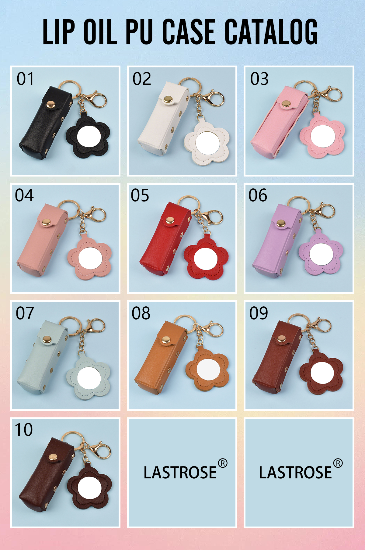 Bolso llavero espejo flor