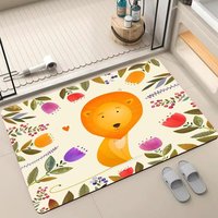 Tapis de bain moderne en boue de diatomée, antidérapant, rembourré, épaisseur 3,5 mm, fabriqué à la machine, absorbant, écologique, motif géométrique 3D personnalisé