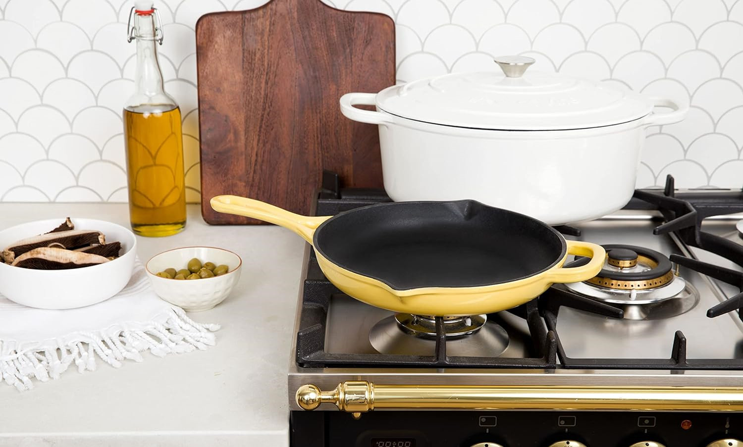 Wholesale Household 7 Pieces Enamel Coated Color Cast Iron Kitchen Utensils Cooking Tools Non-Stick Cookware Pots Pans Set · image 3