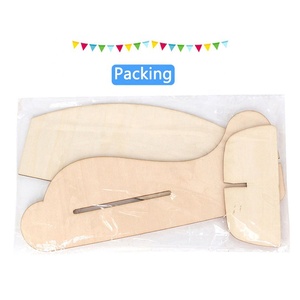 Tự Làm Bằng Gỗ Graffiti Máy Bay-Gỗ Máy Bay Mô Hình-Câu Đố Màu Trắng Mô Hình Phôi Cho Trẻ Em - Product Image 3