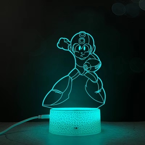 Lampe de décoration d'intérieur à LED RVB 3D en gros avec base ronde fissurée Veilleuse OEM personnalisée pour Noël Application extérieure - Product Image 3