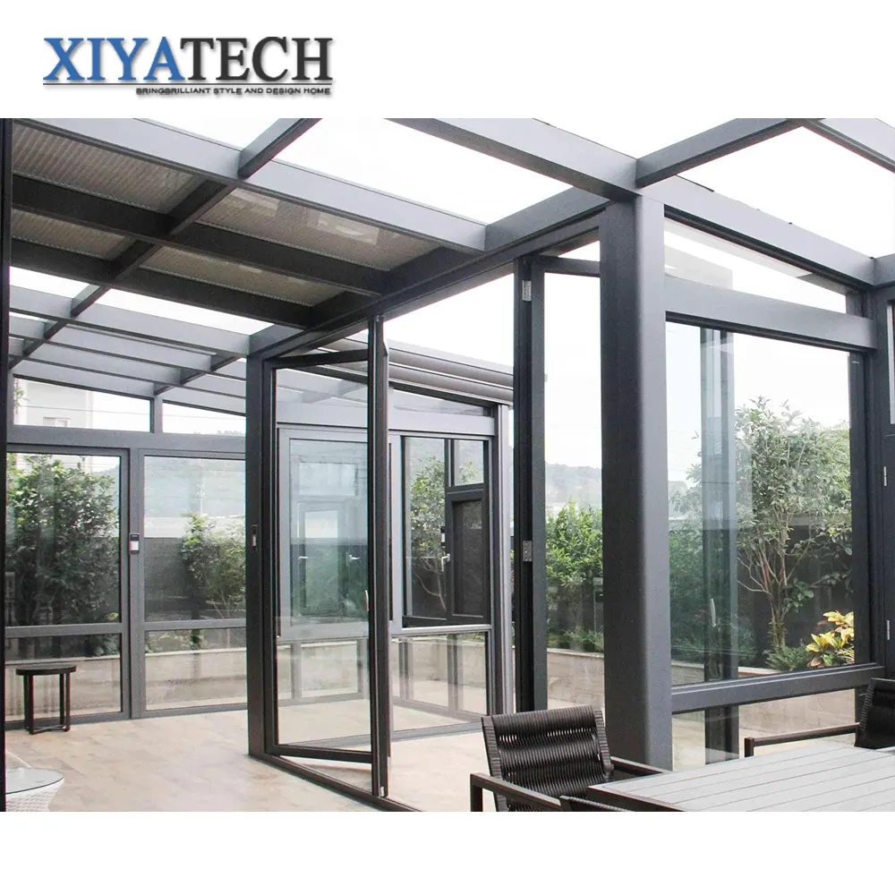 XIYATECH Luxury modern style modular fully customized glass wooden tiny house prefab living container home