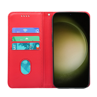 Casing Ponsel Kulit PU Magnetik untuk Samsung S27 26 25 Ultra S27 26 25 Plus S26 FE S25 Edge S24 Ultra S24+ S24 Dompet Lipat
