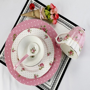 Ensemble de 5 pièces de cuisine en porcelaine, accessoires de cuisine, style anglaise, bols, plats, tasses de table, <span class=keywords><strong>petit</strong></span> <span class=keywords><strong>déjeuner</strong></span>, vente en gros, - Product Image 4
