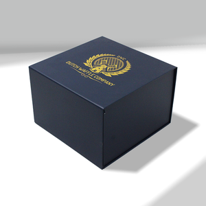 Caja Rígida Azul de Cartón de Lujo Personalizada con Cierre Magnético, Laminación Mate, Materiales Reciclados para Regalos - Logotipo CMYK - Product Image 1