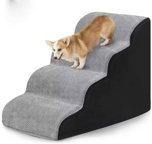 Luxe Orthopedische Premium Kattenhond Klimladder Trappen Fluwelen Trappen Voor Huisdieren Verwijderbare Fluwelen Hoes Wasbare Traagschuim Treden - Product Image 1