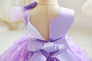 <span class=keywords><strong>Robe</strong></span> de soirée de luxe pour fille, style princesse, en tulle à volants, bouffante, violette, pour <span class=keywords><strong>cocktail</strong></span>, fête, club, cérémonie - Product Image 5