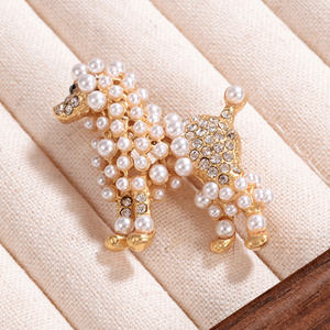 <span class=keywords><strong>Broche</strong></span> élégante en imitation perle, badge mignon en forme d'animal, bijoux de mode pour femmes, accessoires vestimentaires unisexes - Product Image 2