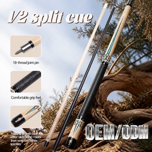 OKHEALING - Ensemble <span class=keywords><strong>de</strong></span> queues <span class=keywords><strong>de</strong></span> <span class=keywords><strong>billard</strong></span> légères en bois d'érable et fibre <span class=keywords><strong>de</strong></span> carbone <span class=keywords><strong>de</strong></span> haute qualité, 2 pièces, avec joint en acier inoxydable pour le <span class=keywords><strong>billard</strong></span> - Product Image 3