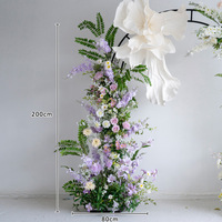 Fleurs artificielles personnalisables style Monet pour arche de mariage, décorations florales pour arche de mariage, arrangements floraux en roses artificielles, vente en gros