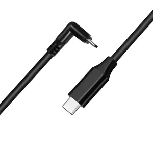90 grados en forma de L PVC plástico USB C a C Cable de carga rápida 5A aluminio con blindaje trenzado para coches 1M 1,5 M 2M longitudes