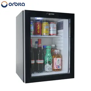 Orbita Fashionable Semiconductor Hotel Guest Room Absorption Minibar 30L 40L 60L with Glass and Black Door