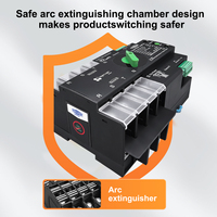 TOMZN Rail DIN 3 phases ATS pour PV 4P 63A 100A 125A 230V Commutateur de transfert automatique double alimentation Sélecteur électrique Interrupteur ininterrompu