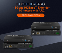 Extensor HDMI de 18Gbps a través de Ethernet hasta 70m compatible con ARC EDID para sistema de cine en casa