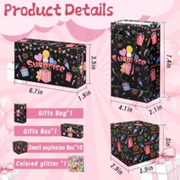 Bestseller Boîte surprise de Noël et d'anniversaire à ouverture escamotable, cadeau créatif, enveloppe rouge pliable, blanc
