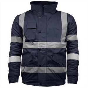 Chaqueta de Trabajo Profesional ANSI Clase 2, Impermeable, de Algodón, con Cinta Reflectante de Alta Visibilidad y Logotipo Personalizado - Product Image 2