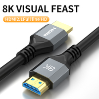 Câble HDMI 2.1 d'usine 8K Ultra HD 8K@60Hz 4K@120Hz 10FT Câble HDMI PVC Prise en charge HDR dynamique pour PS4 Téléviseurs Projecteur Audio Vidéo-4K