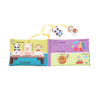 Livre en tissu 3D doux personnalisable pour bébés, éveil musical et sensoriel pour nouveau-nés de 0 à 12 mois, style silencieux