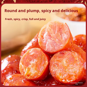 โรงงานหงเซียงจี ขายส่งไส้กรอกหมู<span class=keywords><strong>ย่าง</strong></span>รส<span class=keywords><strong>เผ็ด</strong></span> แบบกึ่งนิ่ม บรรจุถุง อาหารว่างเนื้อสัตว์จีน 135 กรัม โรงงาน - Product Image 1