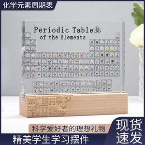 Figura acrílica de la tabla periódica de los elementos con base luminosa para educación química y regalos - Product Image 4