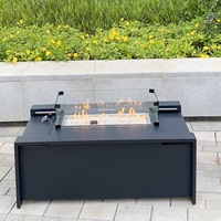 Table de foyer d'extérieur au gaz propane de 40 pouces avec canapés en aluminium