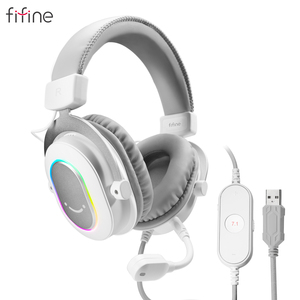 Audífonos <span class=keywords><strong>Fifine</strong></span> H6 de 3.5mm, Audífonos para Juegos con Cable USB de 7.1 Canales, Auriculares con Cancelación de Ruido RGB - Product Image 2