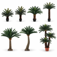 Grand palmier cycad artificiel tropical avec pot, fausse plante verte d'intérieur pour la décoration de restaurants, bureaux et commerces