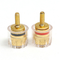 2Pcs OEM KCT DIY Home Car Stereo Screw Binding Post Speaker Amplifier Terminal 4MM Audio Banana Jack Terminal