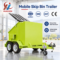 Remorque de benne mobile robuste avec certification WMI DOT CE pour la gestion des déchets de construction, le transport industriel et le recyclage