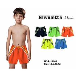 Short de bain HDJ pour garçon, orange, séchage rapide, taille élastique avec cordon de serrage, taille 4 6 8 10 12 - Product Image 3