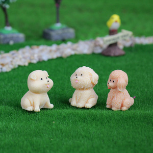Artesanías <span class=keywords><strong>mini</strong></span> perro miniatura jardín animal paisajismo decoración del hogar adornos al por mayor artesanía de resina - Product Image 4