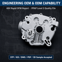 Couvercle de carter moteur OEM 1P92F en aluminium moulé sous pression ADC12, testé pour les fuites d'air par CNC, certifié ISO9001, pour pièces de moteur de tondeuse autoportée