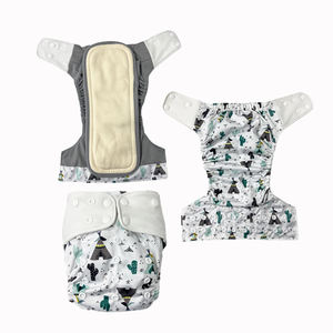 Pannolini in tessuto personalizzati regolabili taglia unica per neonati pannolini impermeabili riutilizzabili con inserti - Product Image 2