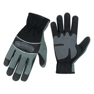 Gants de mécanicien robustes avec logo personnalisé, en nylon, anti-choc, avec protection contre les coupures, poignet élastique antidérapant - Product Image 1